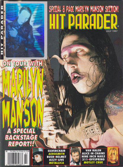 Hit Parader - July 1997 - Marilyn Manson On Cover
