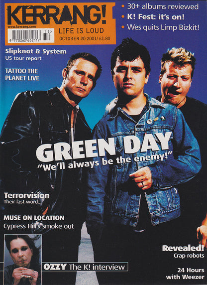 Kerrang! - October 20 2001 - Green Day On Cover