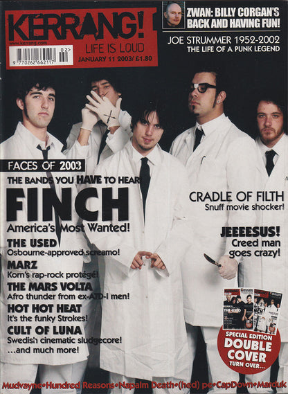 Kerrang! - January 11 2003 - Finch And The Used On Cover
