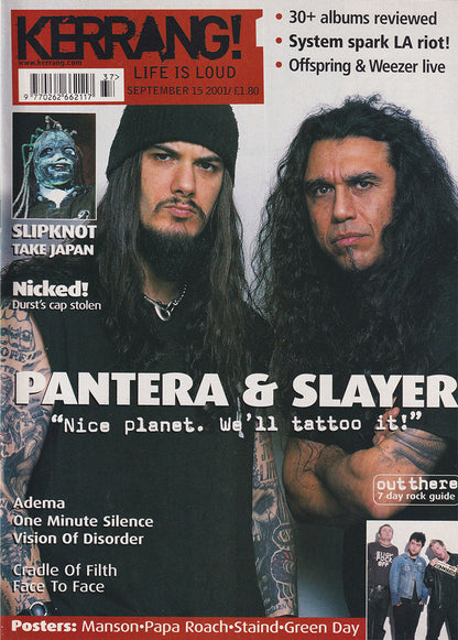 Kerrang! - September 2001 - Phil Anselmo And Tom Araya On Cover