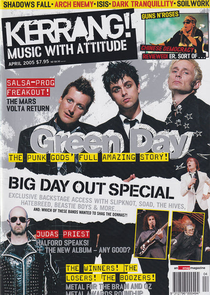 Kerrang! Music With Attitude - April 2005 - Green Day On Cover