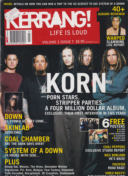 Kerrang! Life Is Loud Volume 1 Issue 7 - 2002 - Korn On Cover