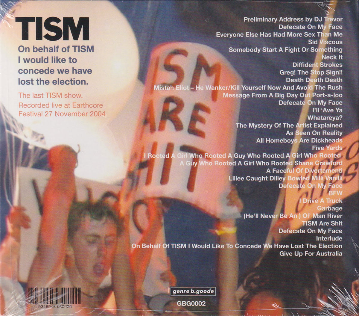 On Behalf Of TISM I Would Like To Concede We Have Lost The Election