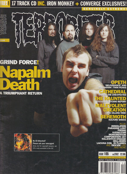 Terrorizer - December 2002 -  Napalm Death On Cover