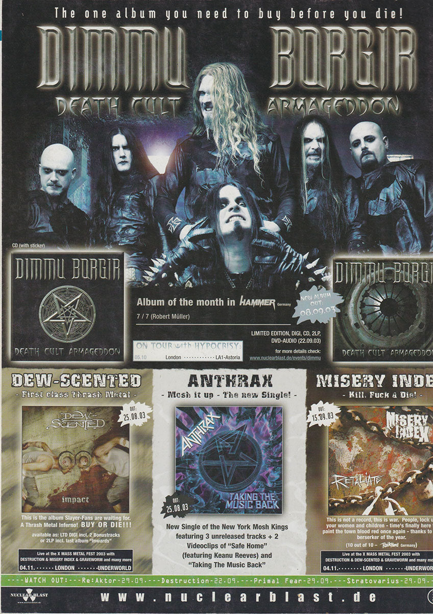 Terrorizer - December 2003 - Zyklon On Cover
