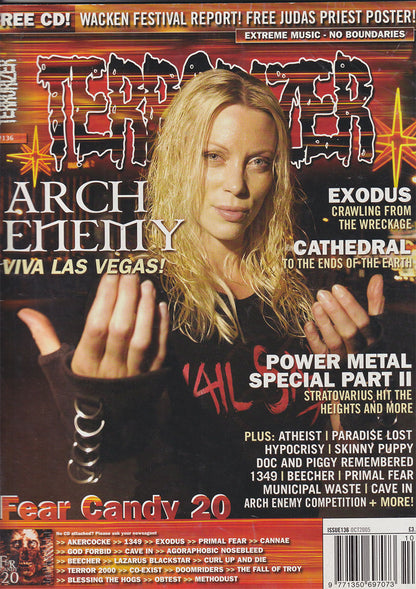 Terrorizer - October 2005 -  Angela Gossow Of Arch Enemy On Cover