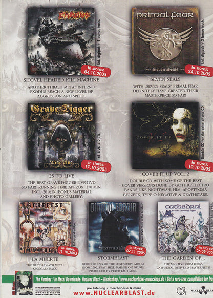 Terrorizer - October 2005 -  Angela Gossow Of Arch Enemy On Cover
