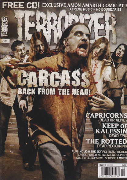 Terrorizer - August 2008 - Carcass On Cover