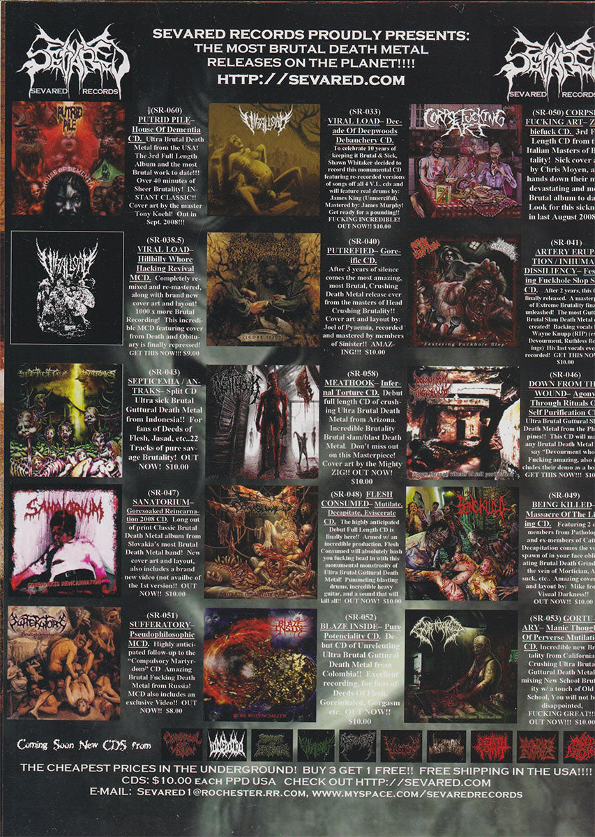 Terrorizer - August 2008 - Carcass On Cover