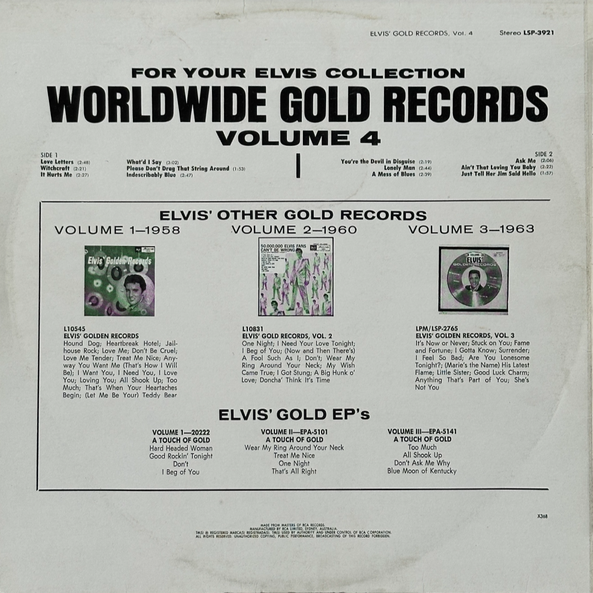 Elvis' Gold Records - Volume 4 - Image 2