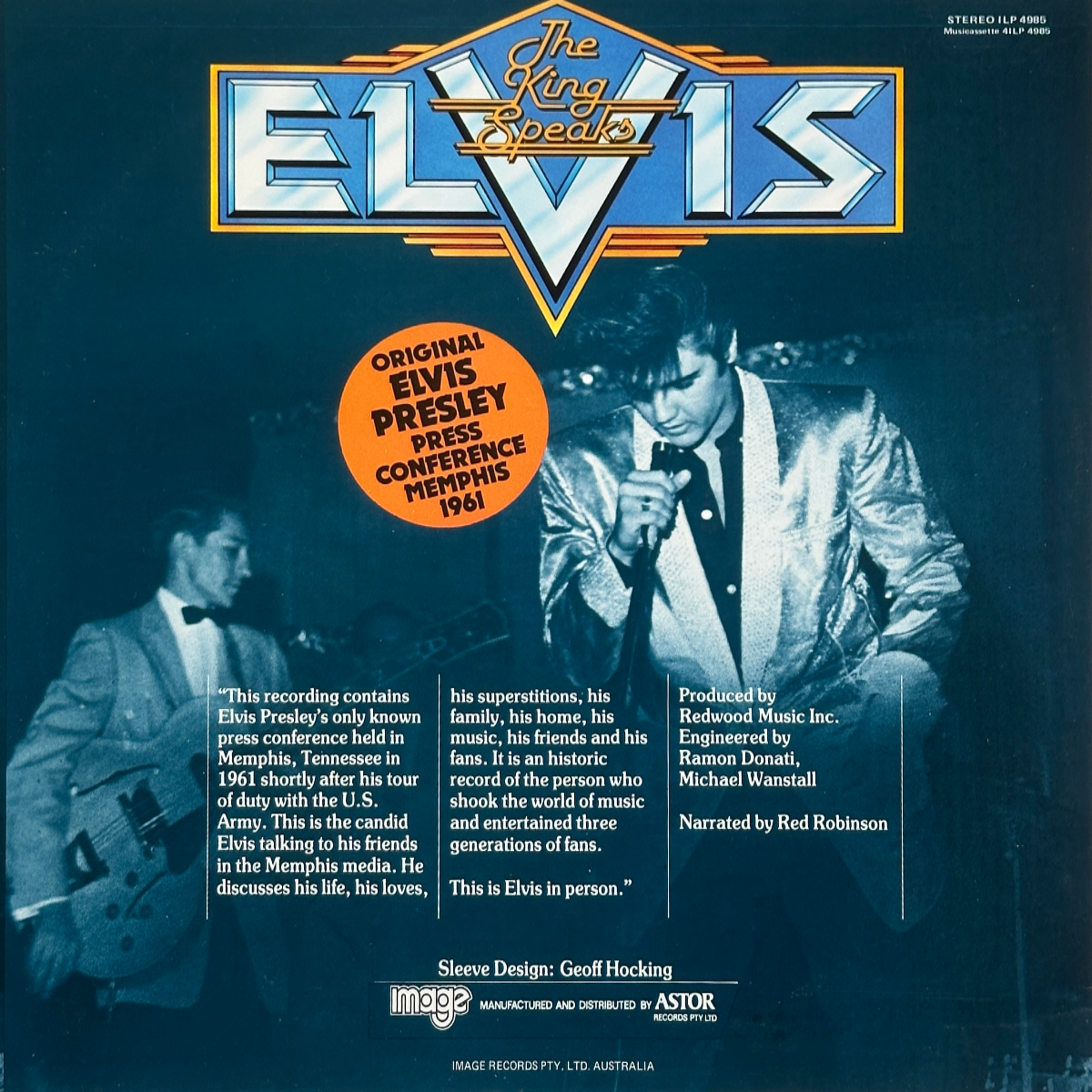 The King Speaks-Original Elvis Presley Press Conference Memphis 1961 - Image 2