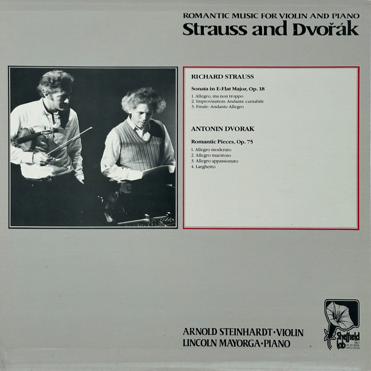 Romantic Music For Violin And Piano - Strauss And Dvorak - Image 2