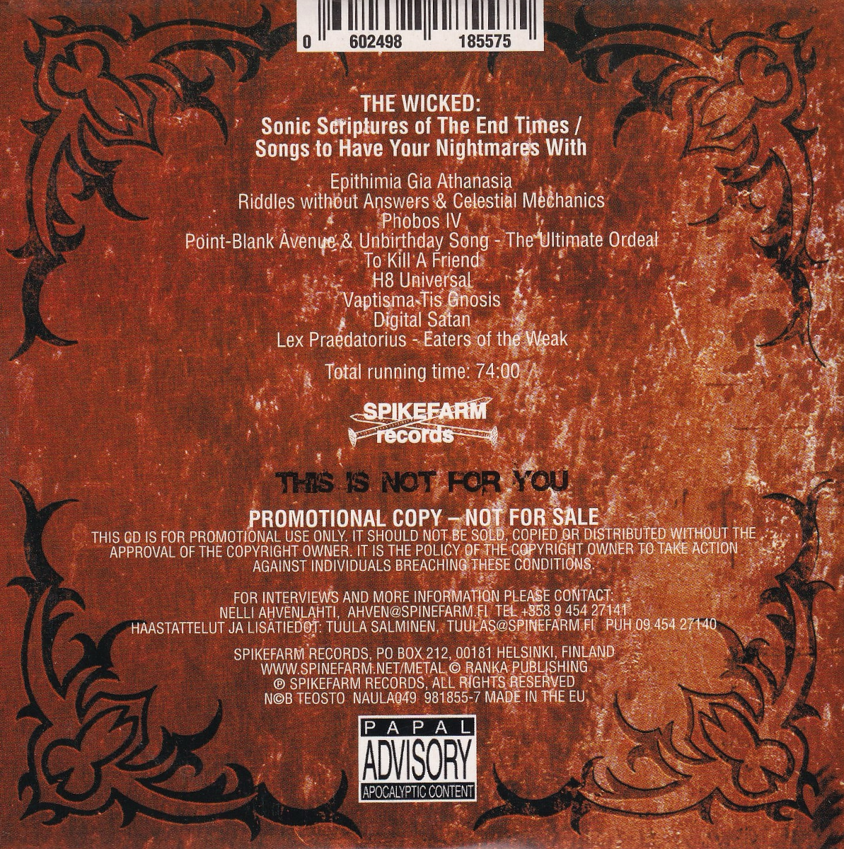 Sonic Scriptures Of The End Times / Songs To Have Your Nightmares With - Image 2