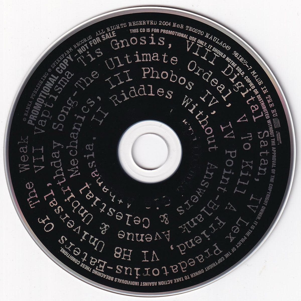 Sonic Scriptures Of The End Times / Songs To Have Your Nightmares With - Image 3