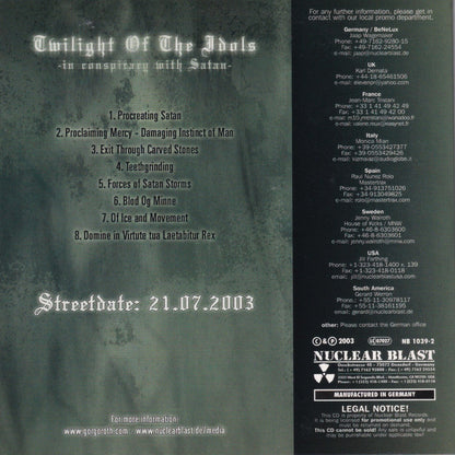 Twilight Of The Idols (In Conspiracy With Satan) - Image 2