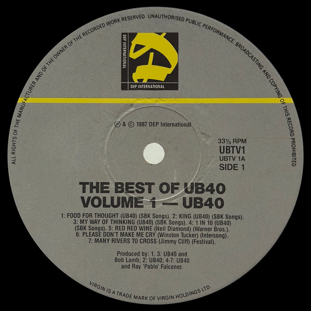The Best Of UB40 - Volume One - Image 4