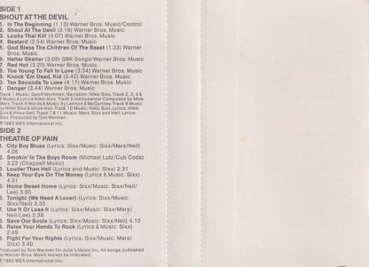 Shout At The Devil / Theatre Of Pain - Image 3