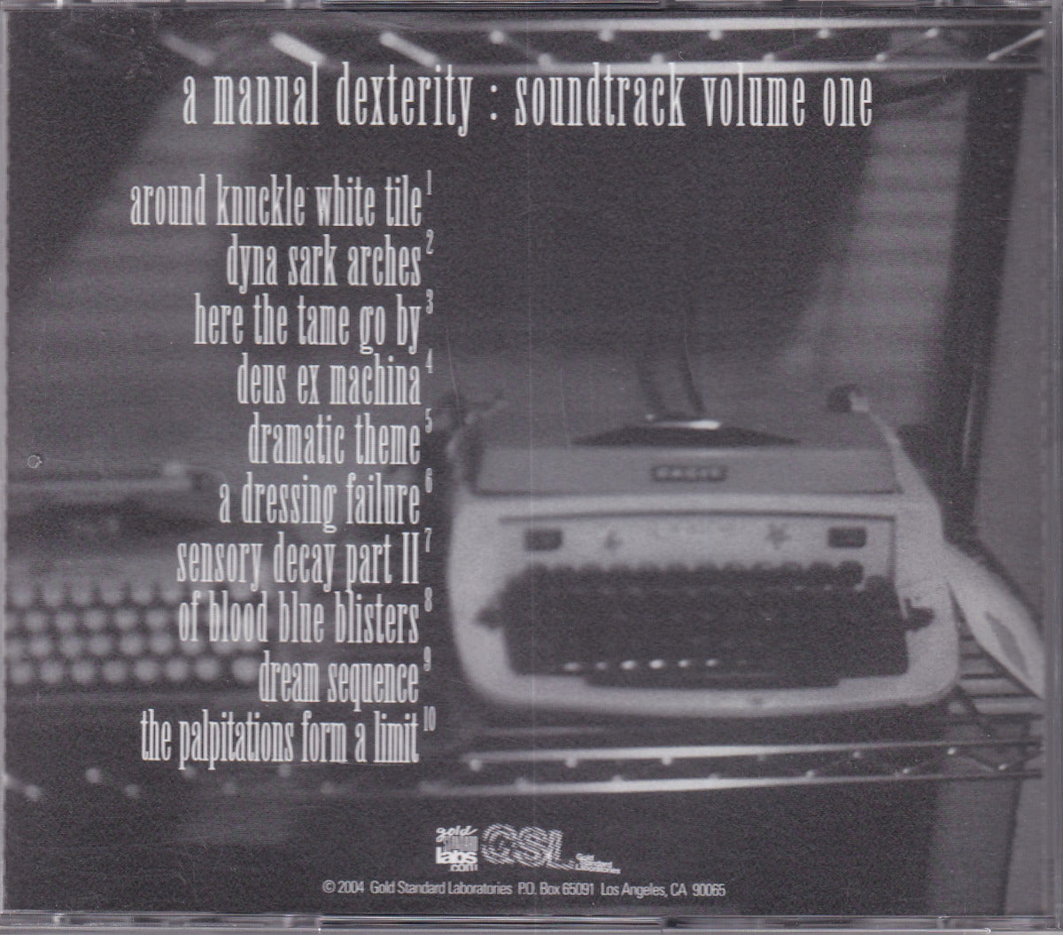 A Manual Dexterity: Soundtrack Volume One - Image 2