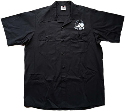 Black 'Vision Pool Service' Button-Up Shirt