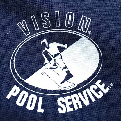 Navy Blue 'Vision Pool Service' Button-Up Shirt