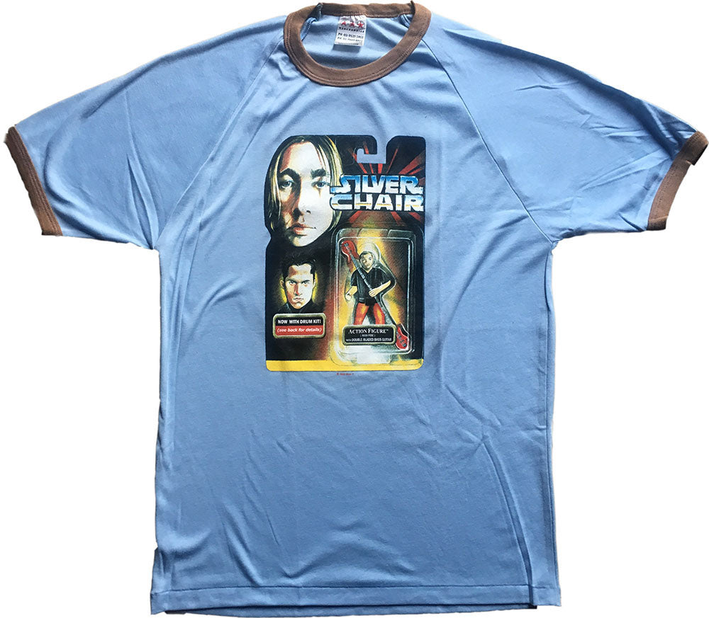 Star Wars Action Figure Design Sky Blue Bonds Style T-Shirt