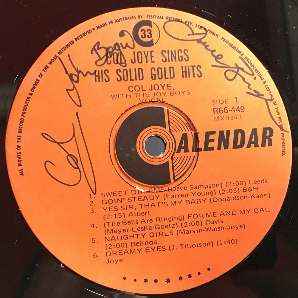 Col Joye Sings His Solid Gold Hits