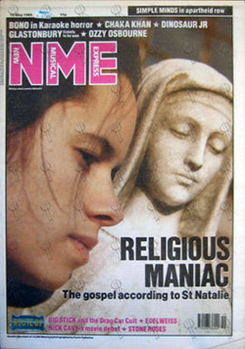 10--000 MANIACS - 'NME' - 13th May 1989 - Natalie Merchant On Cover - 1