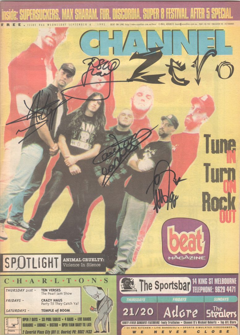 Beat - 6th September 1995 - Issue #466 - Channel Zero On Cover