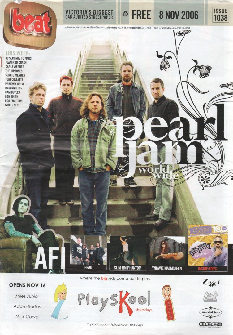 Beat - 8th November 2006 - Issue #1038 - Pearl Jam On Cover