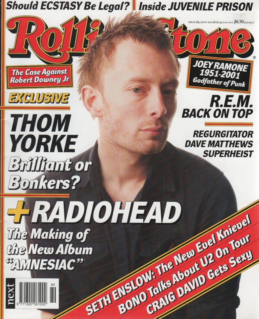 Rolling Stone - July 2001 - Thom Yorke On Cover
