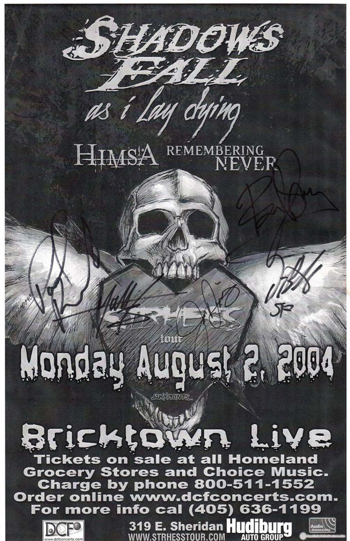 Bricktown Live, Oklahoma 2nd August 2004 Show Poster