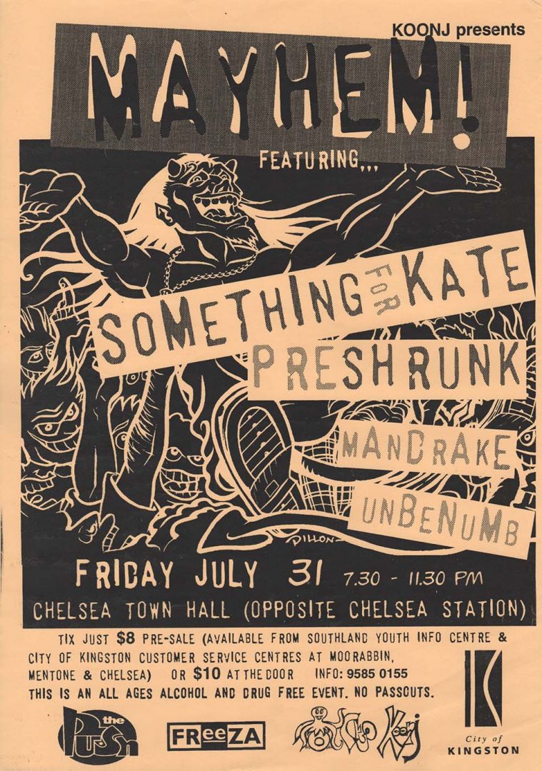 Chelsea Town Hall, Chelsea Victoria July 31st 1998 Show Poster