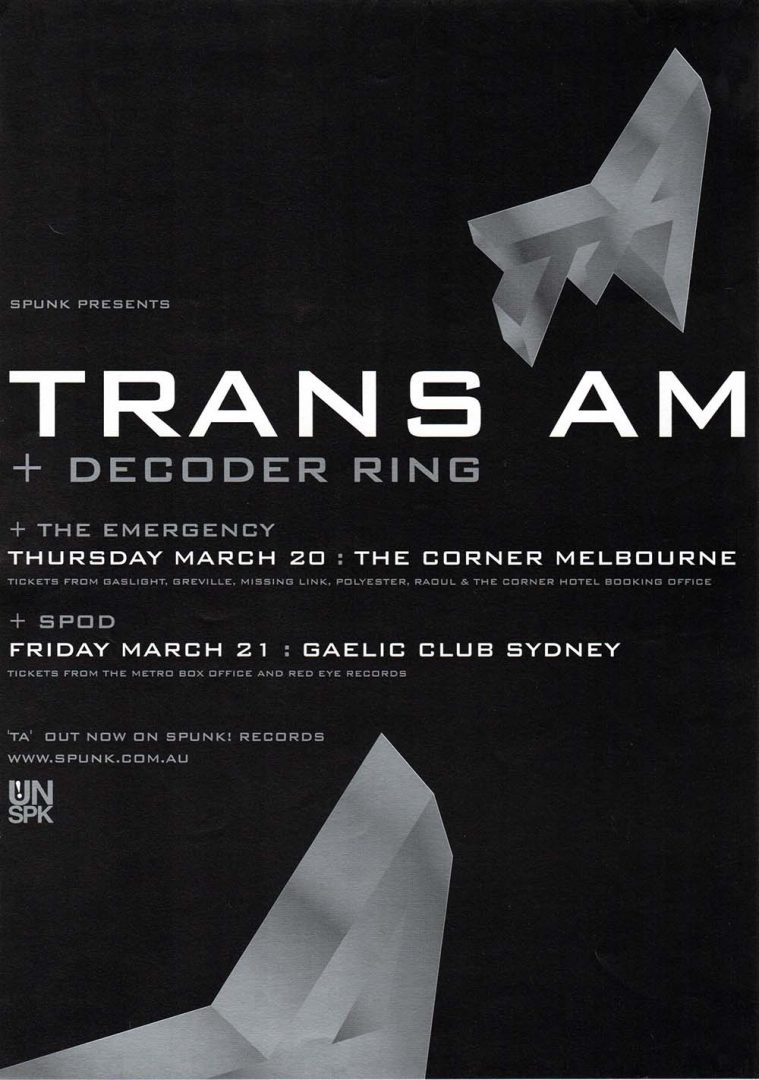 2003 Australian Tour Promo Poster