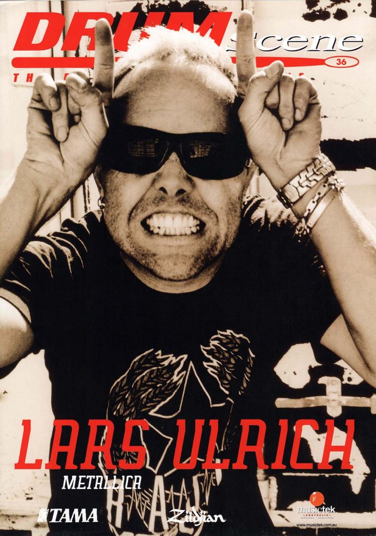 Lars Ulrich Drum Scene Magazine Poster