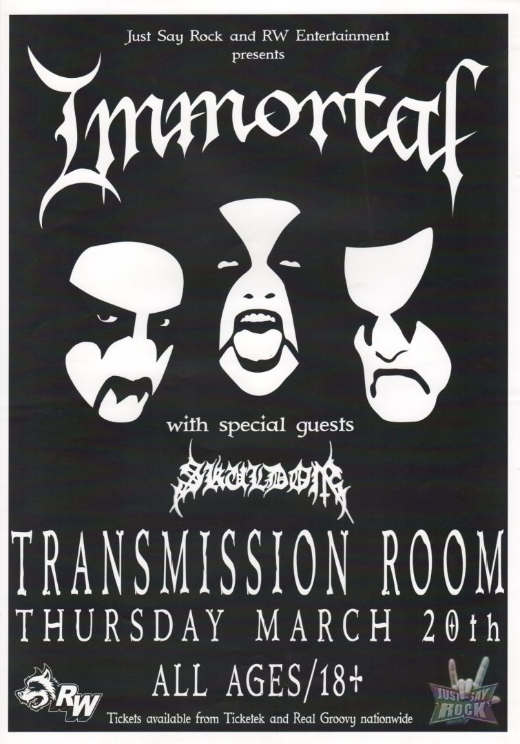 Transmission Room, Auckland March 20th 2008 Show Poster