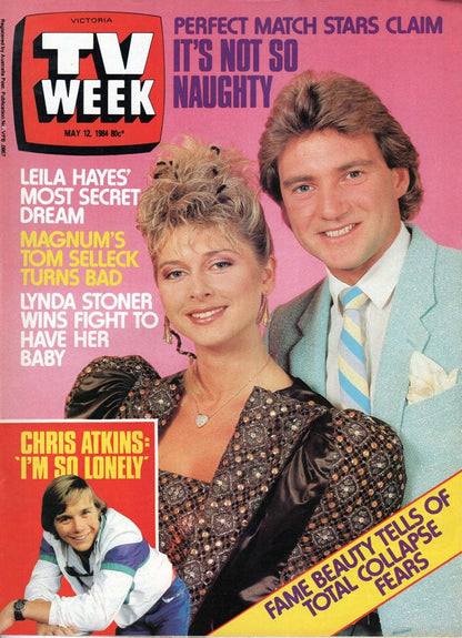 TV Week - 12th May 1984 - Greg Evans & Debbie Newsome Of A Perfect Match On Cover