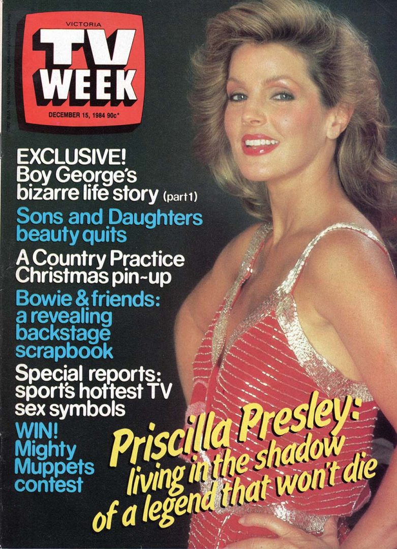 TV Week - 15th December 1984 - Priscilla Presley On Cover