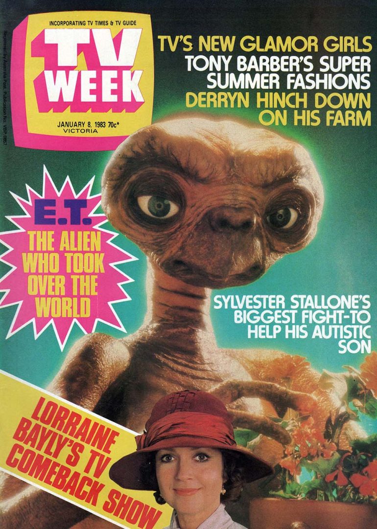 TV Week - 8th January 1983 - E.T. On Cover