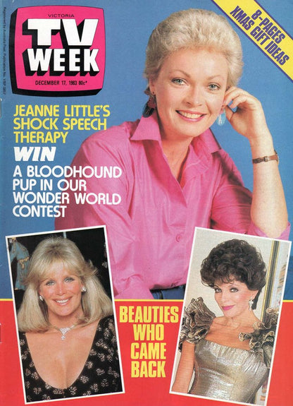 TV Week - 17th December 1983 - Rowena Wallace On Cover