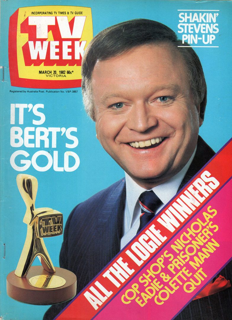TV Week - 20th March 1982 - Bert Newton On Cover