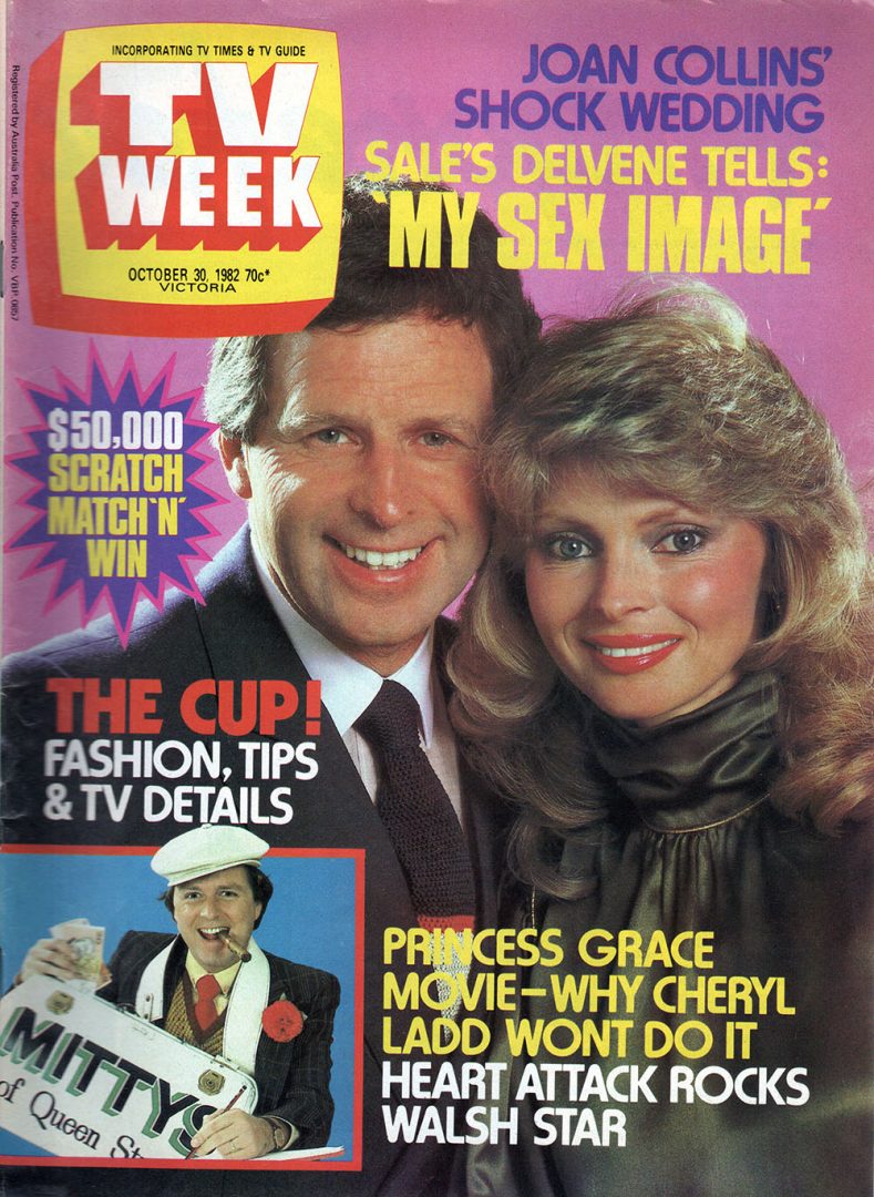 TV Week - 30th October 1982 - Tony Barber And Delvene Delaney Of Sale Of The Century On Cover