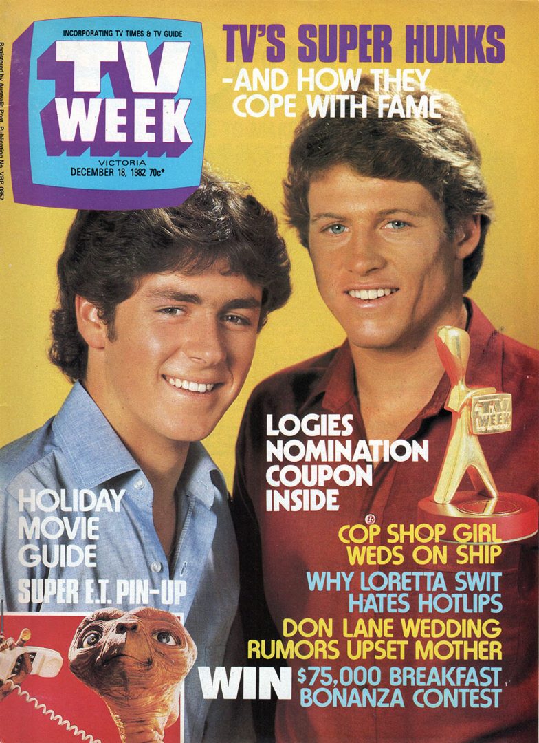 TV Week - 18th December 1982 - Stephen Comey And Peter Phelps On Cover