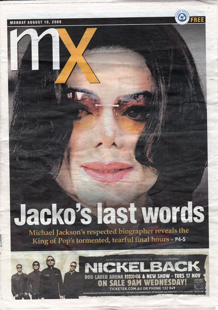 MX - 10th August 2009 - Michael Jackson On Cover