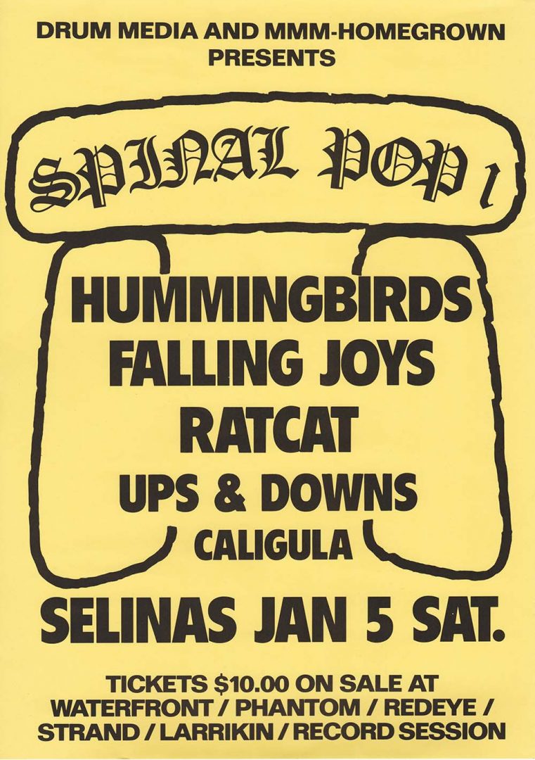 Spinal Pop 1 Festival Show, Selina&#39;s, Sydney, 5th January 1991 Poster