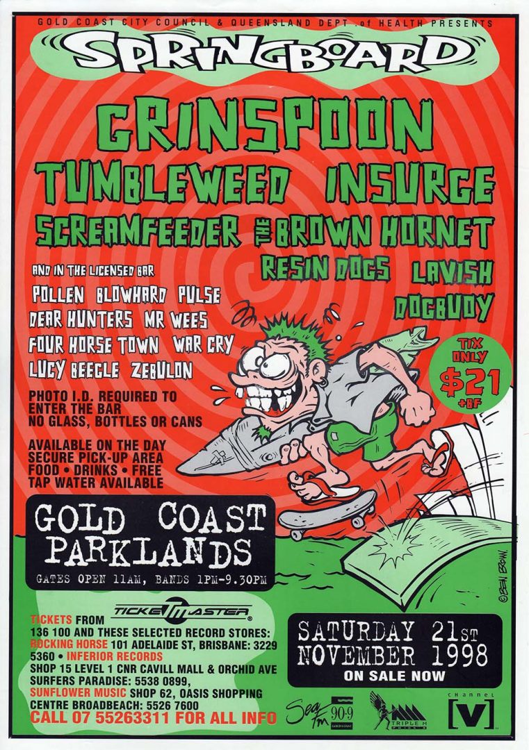 Springboard Festival 1998 Gold Coast Poster