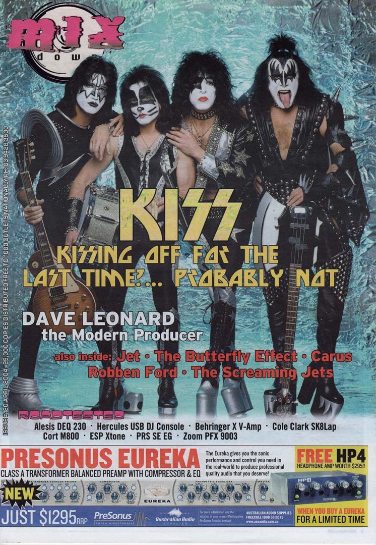 Mixdown - April 2004 - Issue #120 - Kiss On Cover