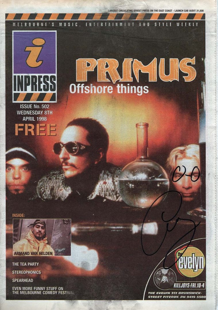 Inpress - 8th April 1998 - Issue #502 - Primus On Cover