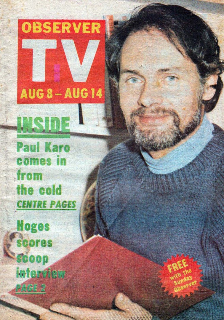 Observer TV - 8th-14th August 1976 - Paul Karo On Cover