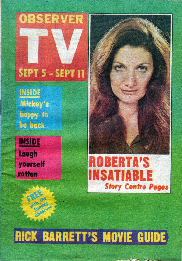 Observer TV - 5th-11th September 1976 - Roberta Grant On Cover