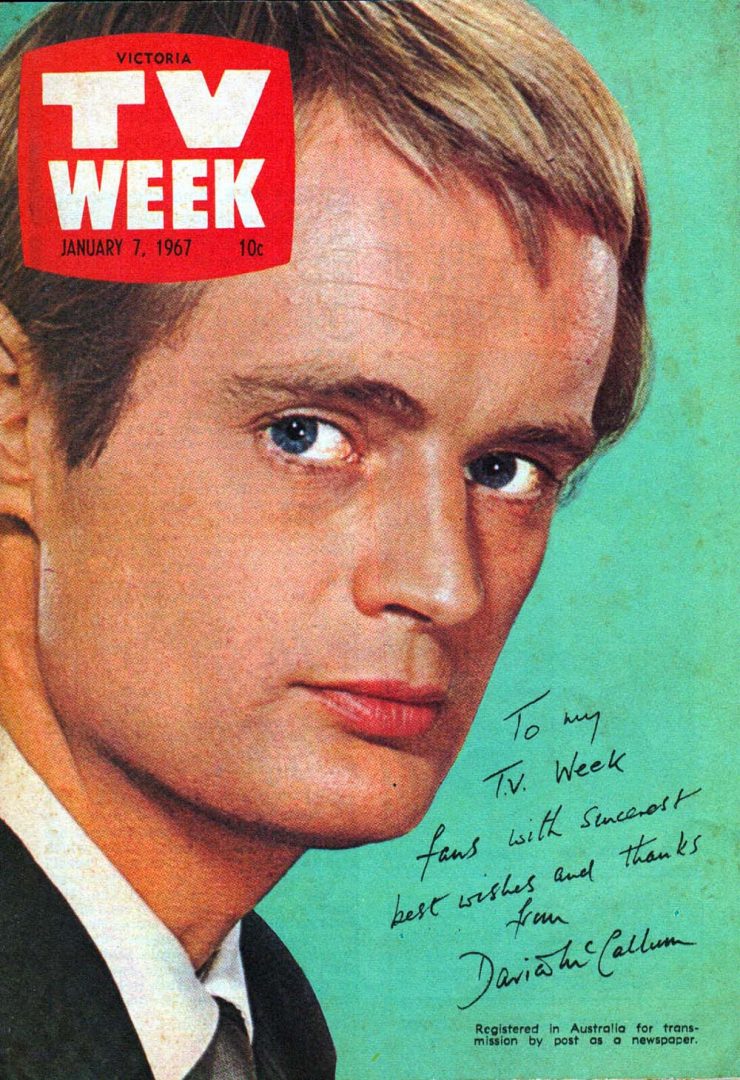TV Week - 7th January 1967 - David McCallum On Cover